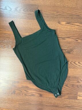 Old Navy Dark Green Square Neck Bodysuit